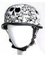 Motorcycle riders German White Skull Graveyard novelty helmet