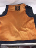MEN'S BLUE DENIM MOTORCYCLE VEST WITH SIDE LACES 2CHEST POCKETS W/GUN POCKET NEW
