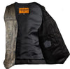 MEN'S MOTORCYCLE RIDERS 10 POCKET DISTRESSED BRN LEATHER VEST SIDE LACES LIGHT