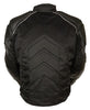 MEN'S MOTORCYCLE LEATHER/TEXTILE MESH RACER JACKET WITH ARMOUR BACK & ELBOWS