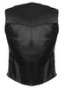 WOMEN'S MOTORCYCLE CLASSIC BIKER VEST W/4 SNAP BUTTONS & 2 GUN POCKETS INSIDE