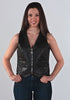 WOMEN'S MOTORCYCLE 8 POCKET CLASSIC BRAIDED BIKER VEST WITH 2 GUNPOCKETS INSIDE