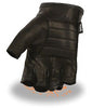 MEN'S PERFORATED FULL PIECE FINGERLESS W/GEL PADDED PALM & KNUCLE HOLES VERYSOFT