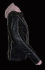 WOMEN'S MOTORCYCLE RIDING BLK/PINK LEATHER JACKET W/REFLECTIVETRIBAL DETAILNAKED