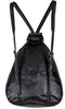 MOTORCYLE WOMEN'S GENUINE BLK LEATHER BACK PACK WITH CENTER ZIPPER NEW