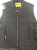 MEN'S BIKER UPDATED BLACK SWAT TEAM STYLE CANVAS MOTORCYCLE VEST W/2GUN POCKETS