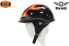 MOTORCYCLE BRAND NEW 200 DOT SERIES HALF HELMET WITH FLAME GRAPHIC GREAT PRICE