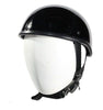 MOTORCYCLE SHINY SOA BEANIE NOVELTY HELMET BLACK WITH QUICK RELEASE NEW