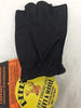 MEN'S PERFORATED FINGERLESS W/PADDED PALM  VERY SOFT LEATHER DEER SKIN BLACK
