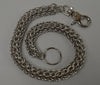 MOTORCYCLE BIKERS SILVER METAL LONG WALLET CHAIN 21 INCHES WITH KEY RING NEW