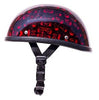 MOTORCYCLE RIDERS EAGLE BURGANDY SKULL GRAVEYARD HALF HELMET NOT DOT GR8 PRICE