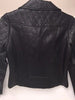 WOMEN'S SHORT MOTORCYCLE LOOK JACKET W/QUILTED LOOK W/DIAGONAL ZIP VERY SOFT