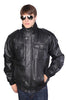 MEN'S BLK BOMER LAMB LEATHER JACKET VERY SOFT NEW W/ZIP OUT LINER 4 POCKETS