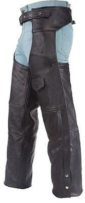 MEN'S MOTORCYCLE RIDERS ONE POCKET REAL LEATHER CHAP GREAT PRICE UPTO 10XL SIZE