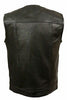 MEN'S SON OF ANARCHY LEATHER MOTORCYCLE VEST 1 GUN POCKET INSIDE SNAP CLOSURE