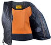 WOMEN'S MOTORCYCLE RIDERS ZIPPER STUDDED VEST W/2 GUN POCKETS W/SIDE LACES