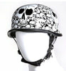 Motorcycle riders German White Skull Graveyard novelty helmet