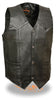 MEN'S RIDERS CLASSIC PLAIN BIKER VEST WITH SNAP BUTTONS WITH V NECK UPTO SIZE 74
