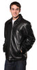 Men's Plain traditional zipper front leather jacket with 2 pockets butter soft leather