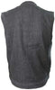 MEN'S SON OF ANARCHY BLACK DENIM MOTORCYCLE VEST 2 GUN POCKETS INSIDE