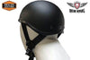 MOTORCYCLE FLAT BLK SOA BEANIE NOVELTY MOTORBIKE HELMET BLACK W/QUICK RELEASE