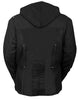 WOMEN'S RIDING BLK TEXTILE JACKET W/REFLECTIVE TRIBAL DETAIL W/REMOVABLE FLEECE