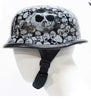 Motorcycle riders German Grey Skull Graveyard novelty helmet