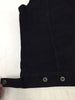 MEN'S JEAN STYLE W/SHIRT COLLAR BLACK DENIM MOTORCYCLE VEST 2 GUN POCKET INSIDE