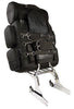 MOTORCYCLE LARGE TWO PIECE NYLON SISSY T BAR BAG TRAVEL PLAIN LUGGAGE NEW BLACK