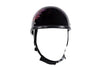 MOTORCYCLE SHINY DOT APPROVED BLK FINISH W/FAIRY & TRIBAL FLOWERS GRAPHIC HELMET