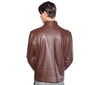 CLASSIC MOTORCYCLE SCOOTER JACKET WITH CONTRAST LINING COW LEATHER DURABLE NEW