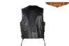 MEN'S MOTORBIKE BUTTER SOFT SIDE LACE BLK LEATHER VEST & 2 GUN POCKETS