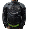 MEN'S MOTORCYCLE SKULL TEXTILE MESH JACKET WITH ARMORS/PADS INSIDE ZIPOUTLINER