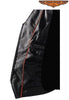 Motorcycle women's biker blk leather front zipper vest with 2 Gun pockets