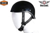 MOTORCYCLE SHINY GLADIATOR NOVELTY MOTORBIKE HELMET BLACK NOT DOT APPROVED