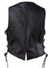 WOMEN'S MOTORCYCLE CLASSIC BRAIDED BIKER VEST WITH LACES & 2 GUN POCKETS INSIDE