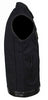 MEN'S SON OF ANARCHY MOTORCYCLE CANVAS VEST WITH LEATHER TRIM TWO GUN POCKETS