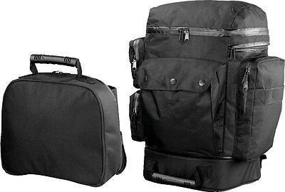 MOTORCYCLE NYLON SISSY T BAR BAG TRAVEL PLAIN LUGGAGE NEW WATERPROOF W/RAINCOVER