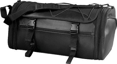 MOTORCYCLE LARGE NYLON RACK SISSY T BAR BAG TRAVEL PLAIN LUGGAGE NEW BLACK