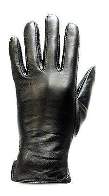 LADIES BLK FULL FINGER LINED GLOVES VERY WARM AND SOFT LEATHER GREAT PRICE