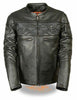 Men's Milwaukee Motorcycle Leather Jacket Reflective Skull