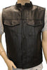 Men's Son of Anarchy Motorcycle Club Leather Vest With 2 Gun pockets inside
