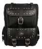 MOTORCYCLE EXTRALARGE TWO PIECE STUD SISSY TRAVEL BAR TOURING BAG LUGGAGE NEW