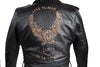 MEN'S MOTORCYCLEBRN COWHIDE CLASSIC M/C JACKET LACE POLICE LIVE TO RIDE EMBOSSED