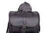 MOTORCYCLE LARGE TWO PIECE STUDDED SISSY TRAVEL BAR TOURING BAG LUGGAGE PVC