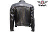 Men's Motorcycle High Visibility Scoter leather jacket very soft leather