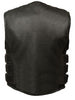 Men's Motorcycle Biker Updated Swat team style leather vest W/2 Gun pockets