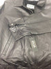 Men's Blk Classic traditional bomer leather jacket with bottom elastics