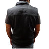Men's Motorcycle Son of Anarchy Shirt Collar Leather Vest