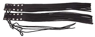 MOTORCYCLE REAL LEATHER BLK FRINGE BRAKE CLUTCH COVER 21.5LONG 2" WIDE
